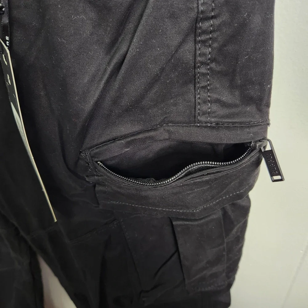 Supply & Demand Rifle Cargo Pants Youth XL Black Stretch Pockets‎ Streetwear New